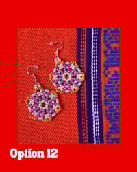 Image 2 of Huichol Style Big Bead Flowers 3