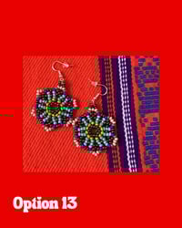Image 3 of Huichol Style Big Bead Flowers 3