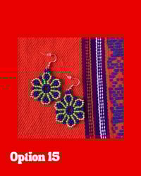 Image 5 of Huichol Style Big Bead Flowers 3