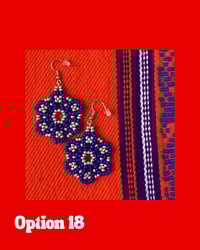 Image 3 of Huichol Style Big Bead Flowers 4