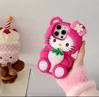 Image 2 of Strawberry Kitty IPhone case
