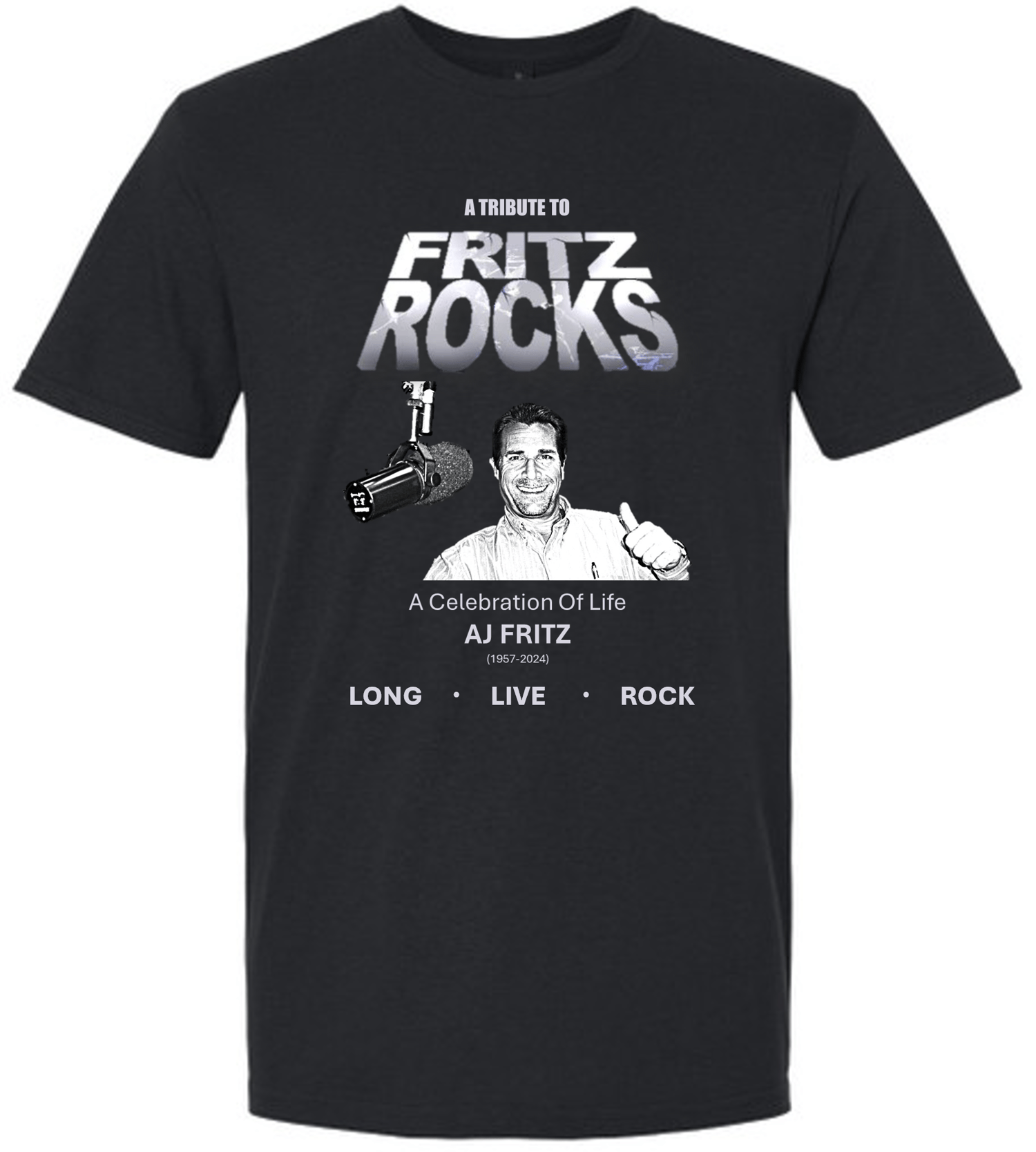 Image of AJ Fritz FritzRocks Exclusive Tribute Event T-Shirt