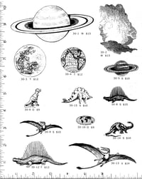 Image 1 of Dinosaur & Planet Rubber Stamps P30