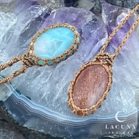 Image 4 of Mini Larimar Oval Pendant 