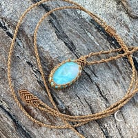 Image 2 of Mini Larimar Oval Pendant 