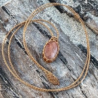 Image 2 of Mini Sunstone Oval Pendant