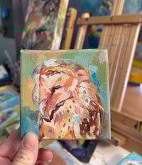 Image 2 of Sided – 4x4" barn owl painting