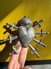 Image 2 of Seven sorrows silver ex voto 