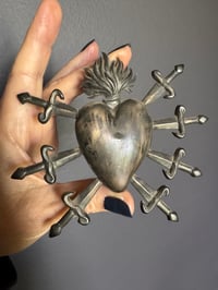 Image 1 of Seven sorrows silver ex voto 