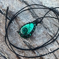 Image 2 of Mini Malachite Teardrop Pendant