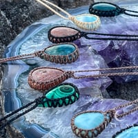 Image 2 of Mini Larimar Teardrop Pendant 2