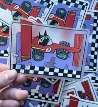 Image 1 of Racecar Cats! Sticker