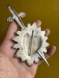 Image 10 of Radiating heart silver plate ex voto