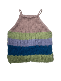 Image 1 of Spring stripe crochet cami