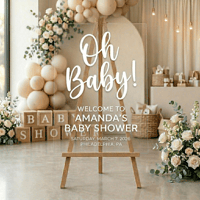 Image 1 of Baby Shower | "Oh Baby!" Whimsical Acrylic Welcome Sign