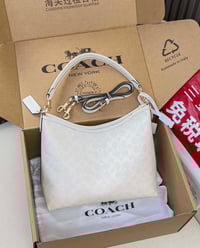 Image 1 of Coach White Signature Canvas Bag