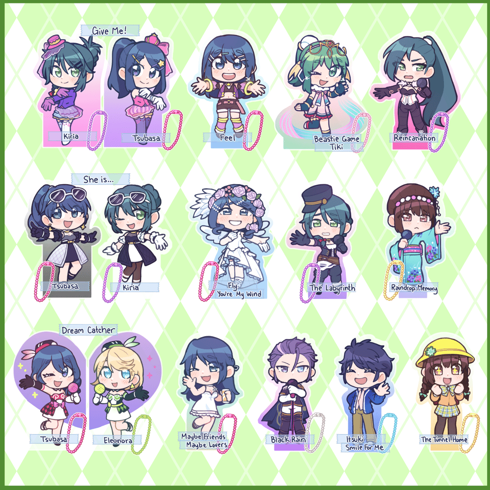 Image of Tokyo Mirage Sessions Thick Acrylic Charms by Robin [PRE-ORDER]