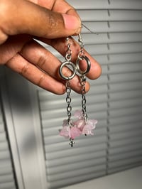 Image 4 of Blossom cross earrings 