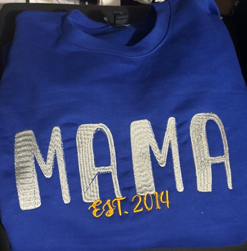 Image of Mama Est. Shirt | Custom Established Date Tee for Moms | Trendy Mom Apparel
