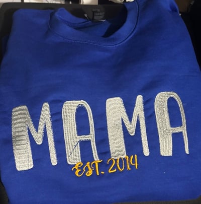 Image of Mama Est. Shirt | Custom Established Date Tee for Moms | Trendy Mom Apparel