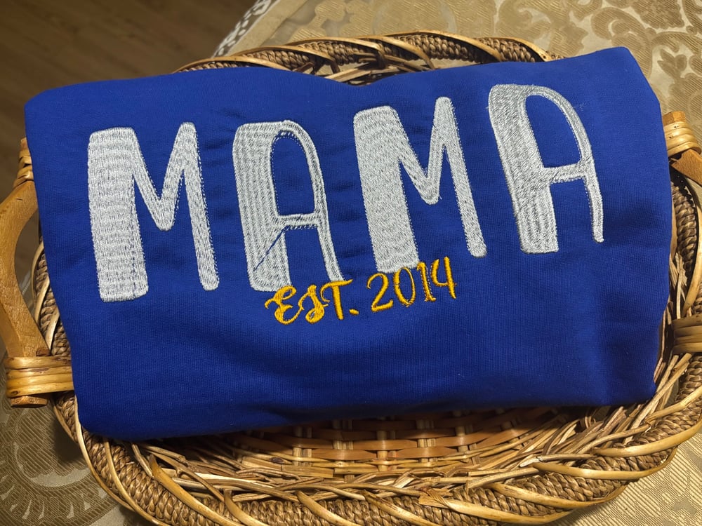 Image of Mama Est. Shirt | Custom Established Date Tee for Moms | Trendy Mom Apparel