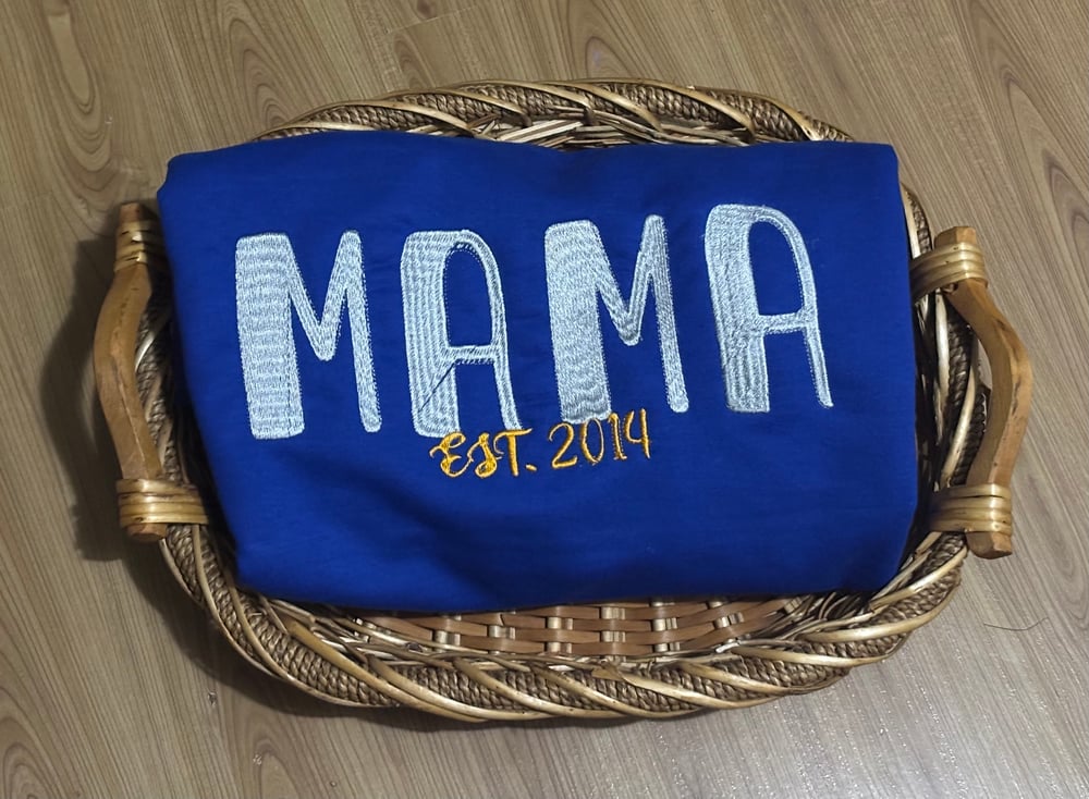Image of Mama Est. Shirt | Custom Established Date Tee for Moms | Trendy Mom Apparel