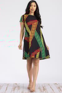Multicolored midi dress