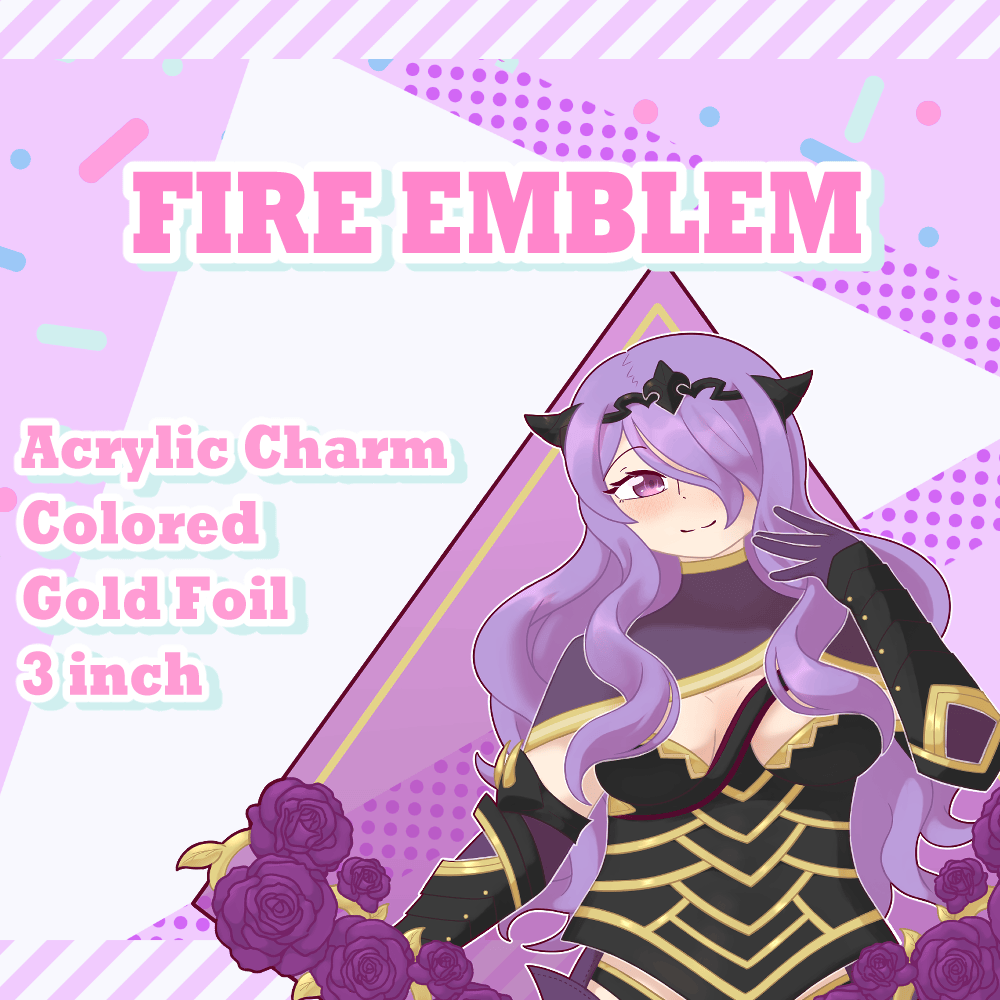 Image of 3in Fire Emblem Gold Stamped Charms by Rocky