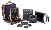 Image 1 of Wista 45DX 4X5 Field camera + 135mm + 210mm MC lenses + Holders + Film + Fresnel (#2333)