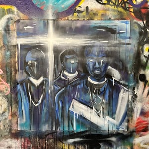 BELLY BEGINS ORIGINAL PAINTING - 30x30"