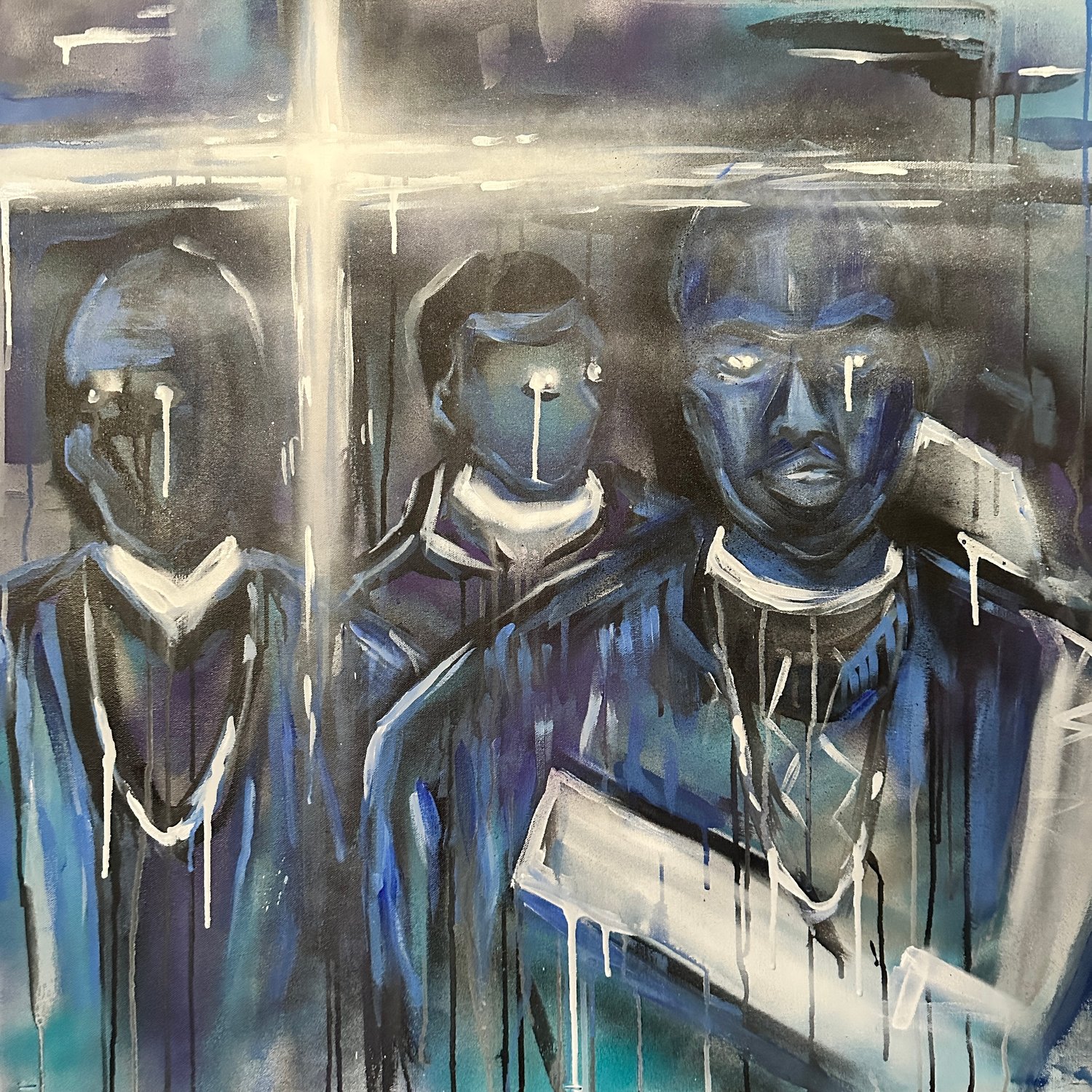 BELLY BEGINS ORIGINAL PAINTING - 30x30"