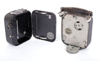 Image 1 of Pathe Baby 9.5mm Cine camera with motor and leather case drive works #2344