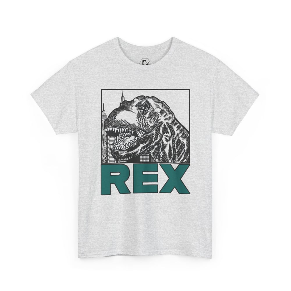 Image of "REX "  A classic fit  T-shirt for a  Dinosaur lover 