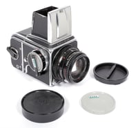 Image 1 of Hasselblad 500C 6X6 camera w/ Planar 80mm F2.8 C T* lens + A12 Back + WLF #2400