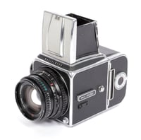 Image 3 of Hasselblad 500C 6X6 camera w/ Planar 80mm F2.8 C T* lens + A12 Back + WLF #2400