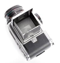 Image 7 of Hasselblad 500C 6X6 camera w/ Planar 80mm F2.8 C T* lens + A12 Back + WLF #2400