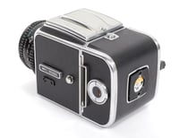 Image 4 of Hasselblad 500C 6X6 camera w/ Planar 80mm F2.8 C T* lens + A12 Back + WLF #2400