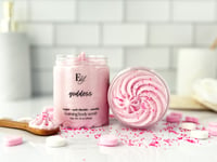 Image 2 of Pink Sugar Whipped Soap Scrub | Vegan Creamy, Foaming Body Scrub