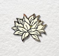 Image 1 of White Lotus Enamel Pin