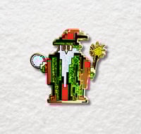 Image 1 of Rasta Wizard Enamel Pin on Shiny Gold