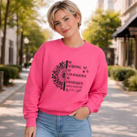 Image 1 of Be Strong Be Courageous Sweatshirt — Inspirational Christian Crewneck