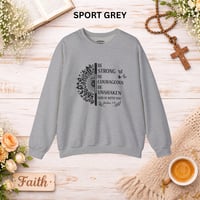 Image 9 of Be Strong Be Courageous Sweatshirt — Inspirational Christian Crewneck