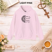 Image 4 of Be Strong, Be Courageous, Be Unshaken Floral Sunburst Sweatshirt - Inspirational Hoodie