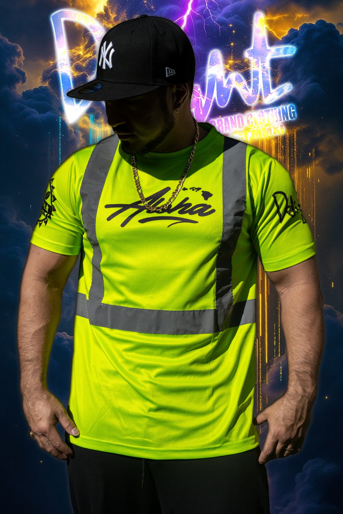 Aloha Islands Mano - Short Sleeve High Viz. (Neon Green)