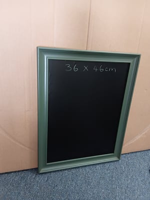 Chalkboard with dark green frame