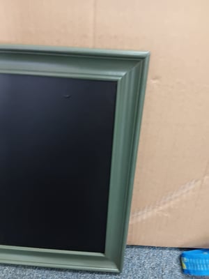 Chalkboard with dark green frame
