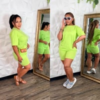 Image 1 of Neon Lime Cotton Chill Set 