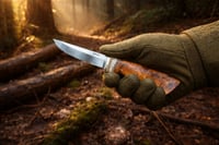 Image 1 of Puukko knife - Stainless steel, Alder Wood Handle