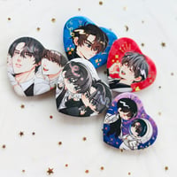 Image 4 of ORV: Heart Button Pins Joongdok