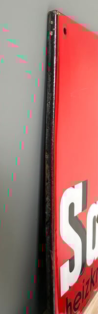 Image 3 of Vintage (ca. 1950s) German (Enamel) Saarkohle (Saar Coal) Advertising Sign